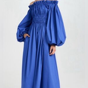 Caroline Constas Raquela Off Shoulder Ruffle Maxi Dress